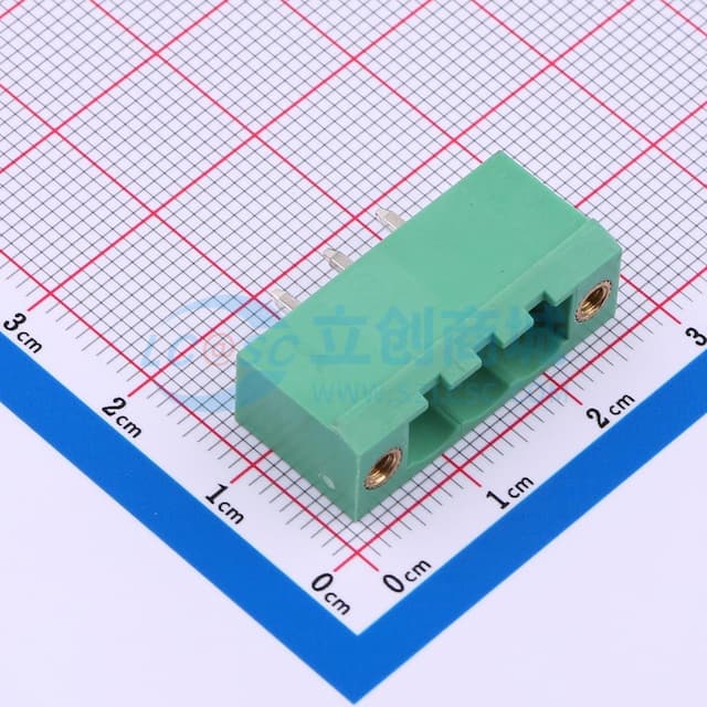 螺丝固定 1x3P 5.08mm 排数:1 每排P数:3实物图