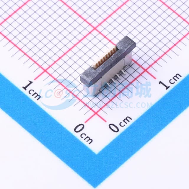 间距:0.5mm P数:8P 抽屉式 单侧触点/垂直实物图