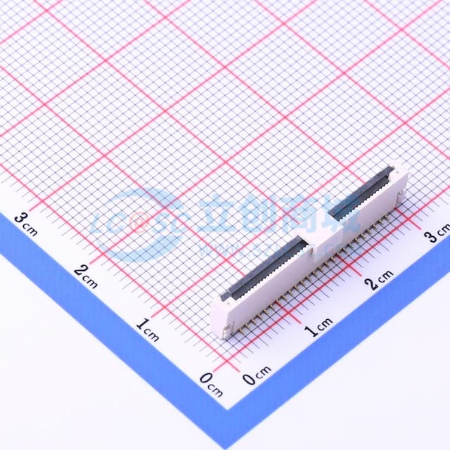 翻盖式 单侧触点/垂直 P数:50P 间距:0.5mm实物图