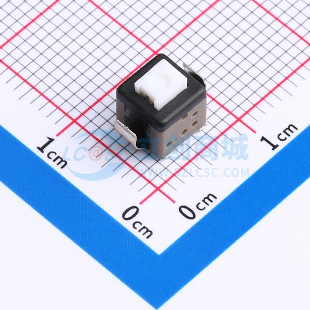 双弹平头自锁,脚距8.6mm,行程1.0mm,按动力250gf实物图