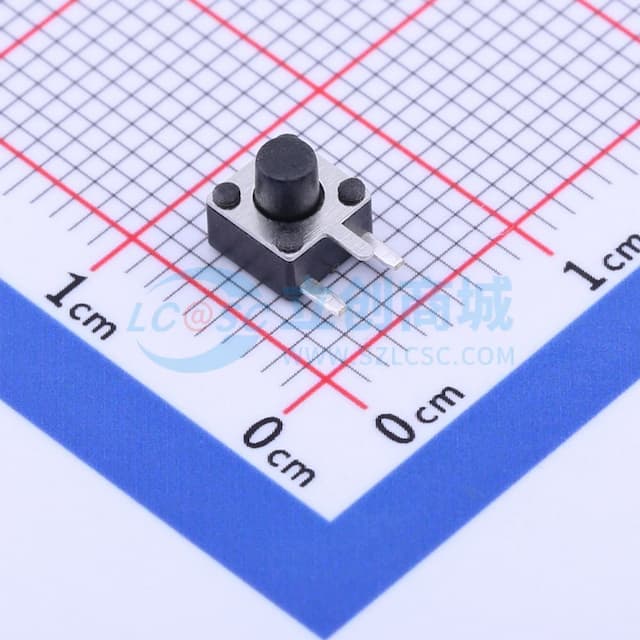 4.5*4.5*4.8mm 侧插 轻触开关【插件】实物图