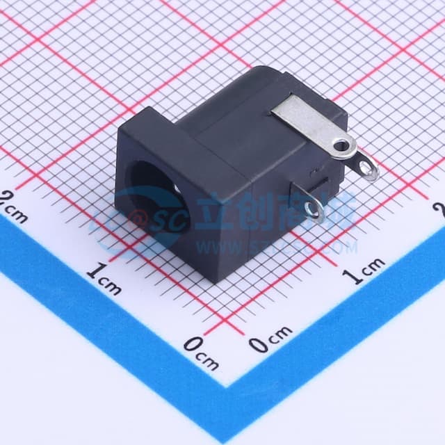 DC电源插座 内径:2mm 外径:6.4mm 【插件】实物图