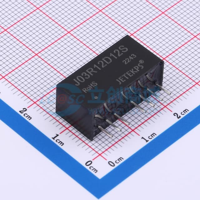 3W SIP封装宽电压输入隔离稳压DC-DC模块电源实物图