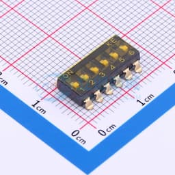 2.54mm 6位贴片平柄贴膜拨码开关缩略图