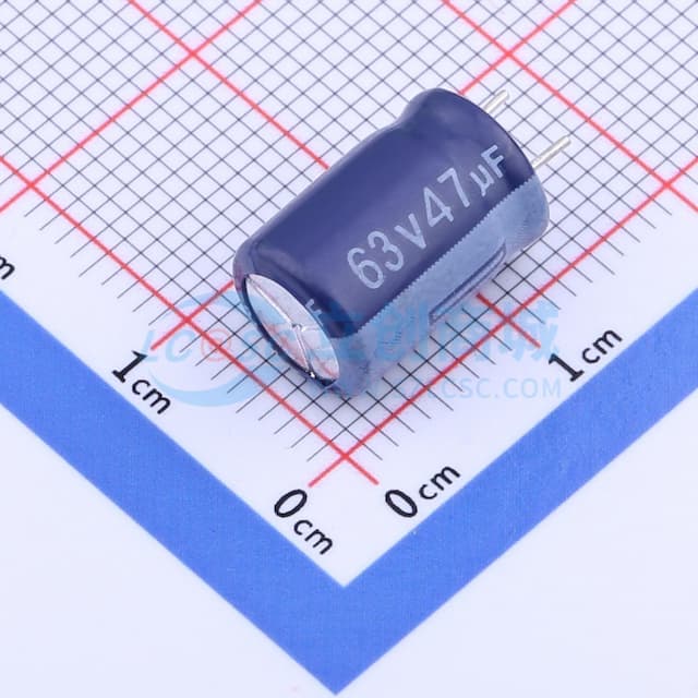 47uF ±20% 63V实物图