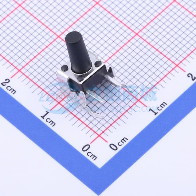 6*6*11mm 卧插 轻触开关 【插件】实物图