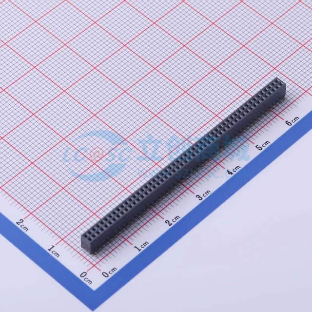 间距:1.27mm 2x50P 立贴实物图