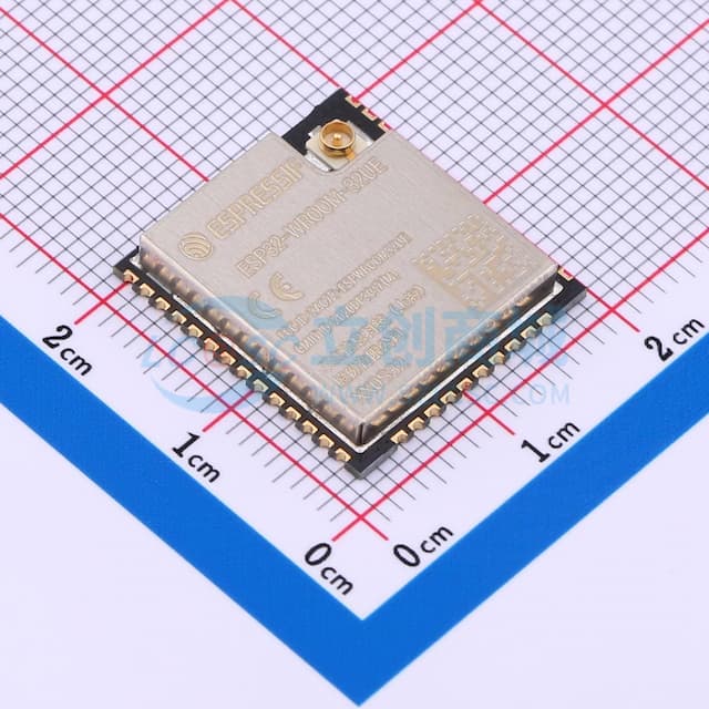 命名更改，4MB即H4，为尾缀，模组丝印更改为H4，H为高温105°C，软硬件无更改 ESP32-WROOM-32UE-H4实物图
