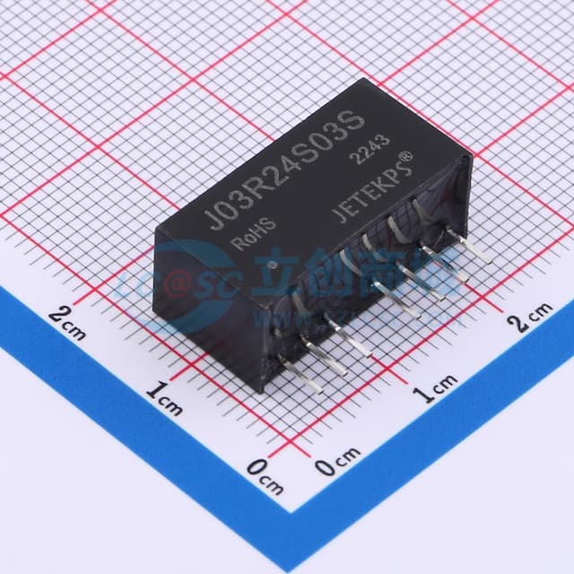 3W SIP封装宽电压输入隔离稳压DC-DC模块电源实物图
