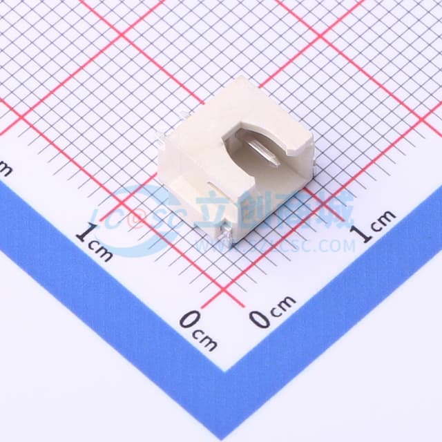 1x2P 间距:2.54mm 卧贴 系列:XH实物图