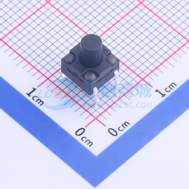 6.2*6.2*7.5mm 直插 轻触开关 【插件】实物图