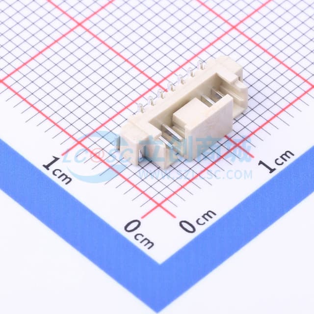 1x7P 间距:1.25mm 立贴 系列:PicoBlade(MX 1.25)实物图