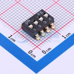 2.54mm 4位贴片高柄拨码开关缩略图