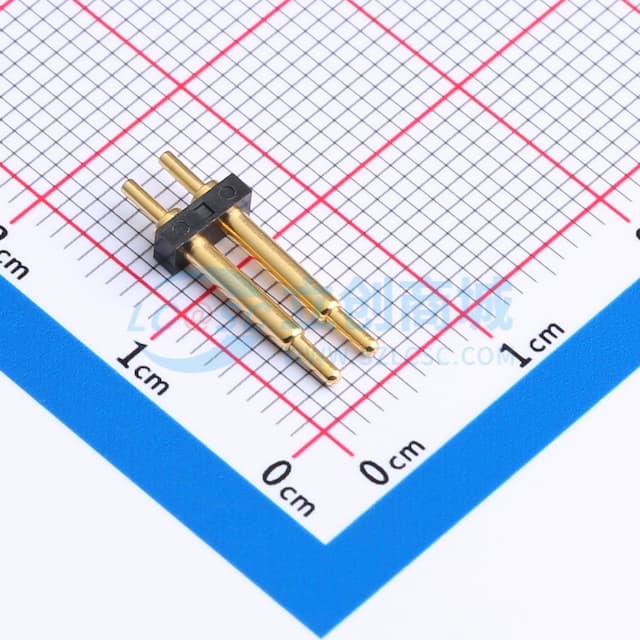 2pin插件弹簧顶针连接器实物图