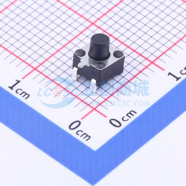 4.5*4.5*5mm 卧贴 轻触开关实物图