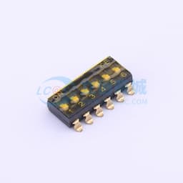 2.54mm 6位贴片平柄贴膜拨码开关缩略图