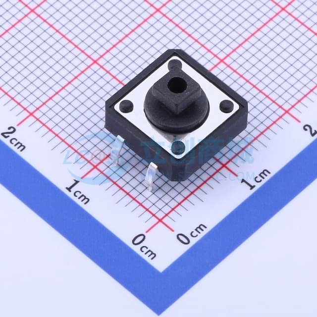 12*12*7.3mm 直插 轻触开关【插件】实物图