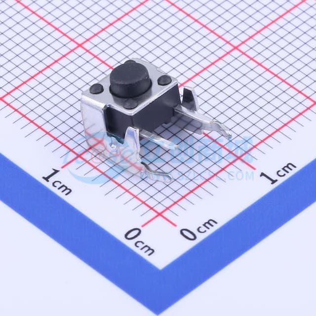 6*6*5mm 卧插 轻触开关 【插件】实物图