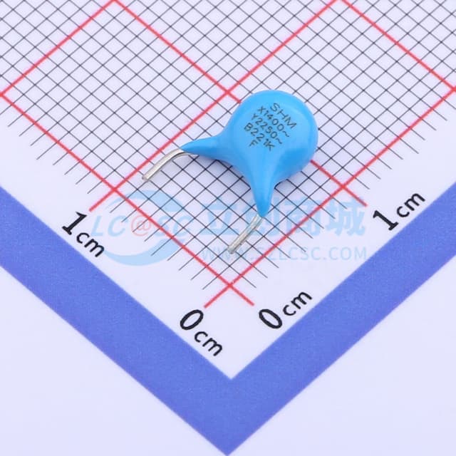等级:Y2 220pF ±10% 250V实物图