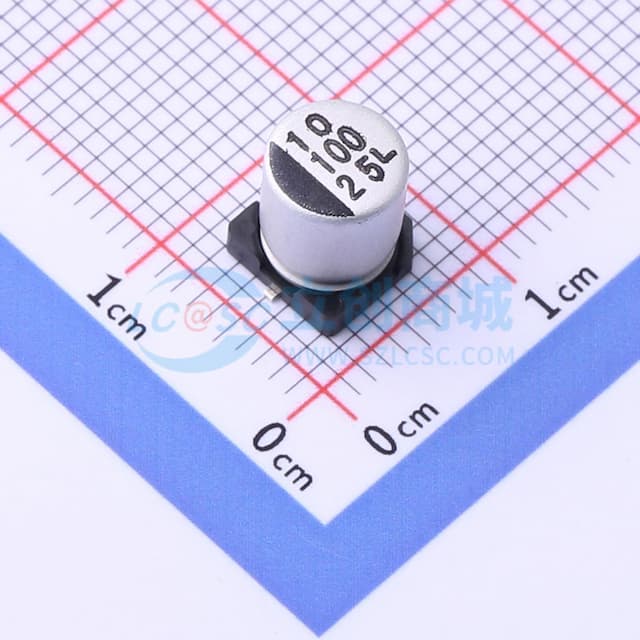 100uF ±20% 25V实物图