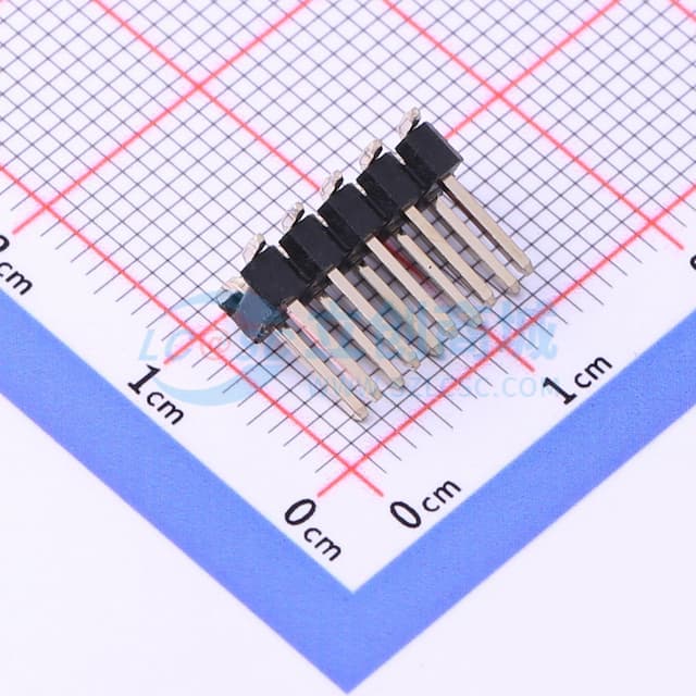 黑色 2x5P 间距:2.54mm 方针 立贴实物图