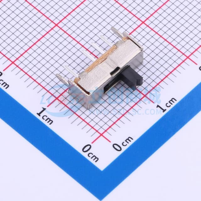 柄长3mm 直插三档 滑动开关实物图