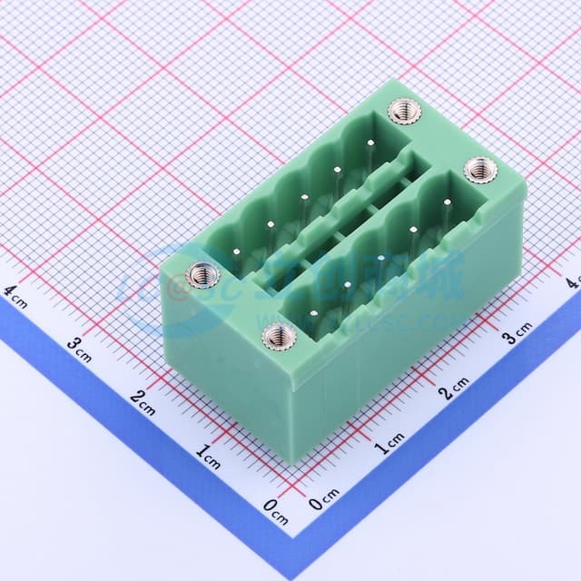 螺丝固定 2x5P 5.08mm 排数:2 每排P数:5实物图
