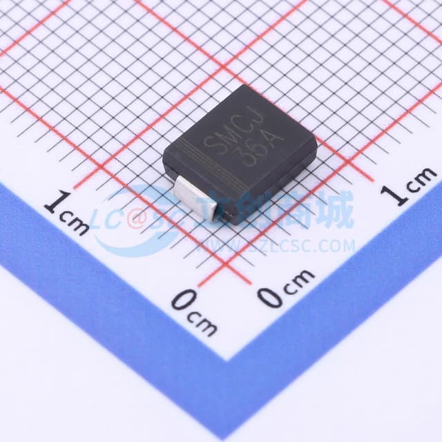 单向TVS 36V截止 峰值浪涌电流：25.9A实物图