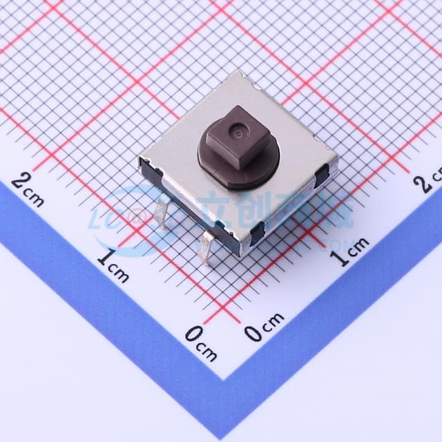 12*12*7.5mm 立插 轻触开关实物图