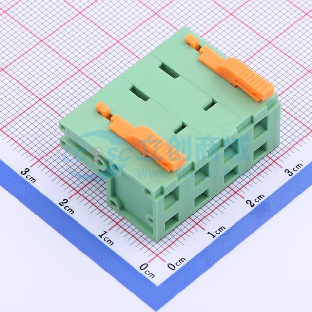 1x4P 7.5mm 排数:1 每排P数:4实物图