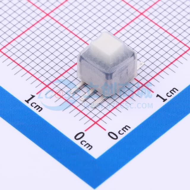立贴无锁,脚距11.3mm,行程0.7mm,按动力250gf,带防水帽,IP65实物图