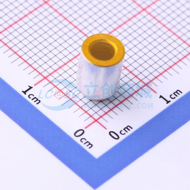 雄和远景，电路板表贴圆螺母柱，光孔3.3Xφ6X7+1.4，铁镀锡，编带装实物图