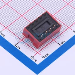 2.54mm 宽体红色5位插件拨码开关缩略图