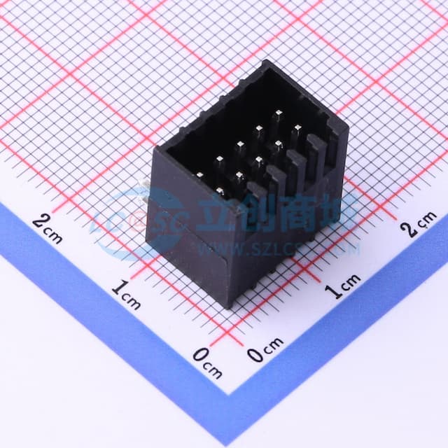 【插件】黑色 2x5P 2.54mm 排数:2 每排P数:5实物图