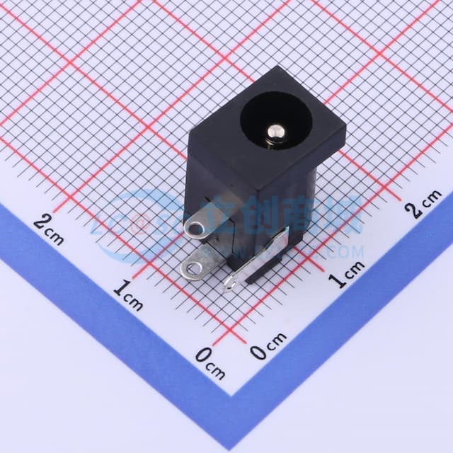 DC电源插座 内径:2.5mm 外径:6.4mm 【插件】实物图