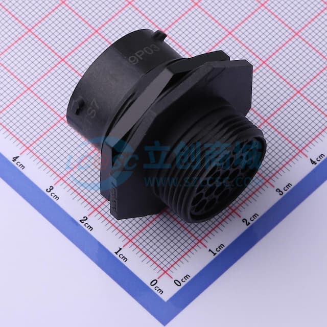 ECO-MATE连接器，接头，锁紧螺母，尺寸16，19针实物图