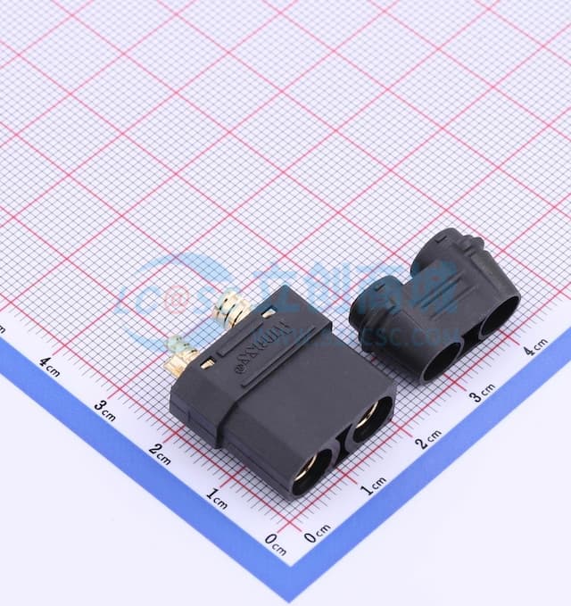 【插件】两件套 AMASS(艾迈斯)焊接注塑型 2PIN 接头XT90H-F.G.B实物图
