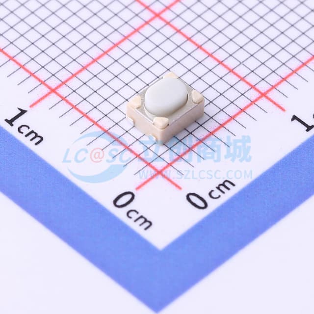 4.2*3.2*2.5mm 250gf 白钮翘脚贴片实物图