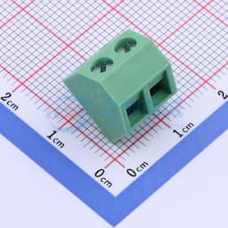 1x2P 5.08mm 直插 排数:1 每排P数:2【插件】缩略图