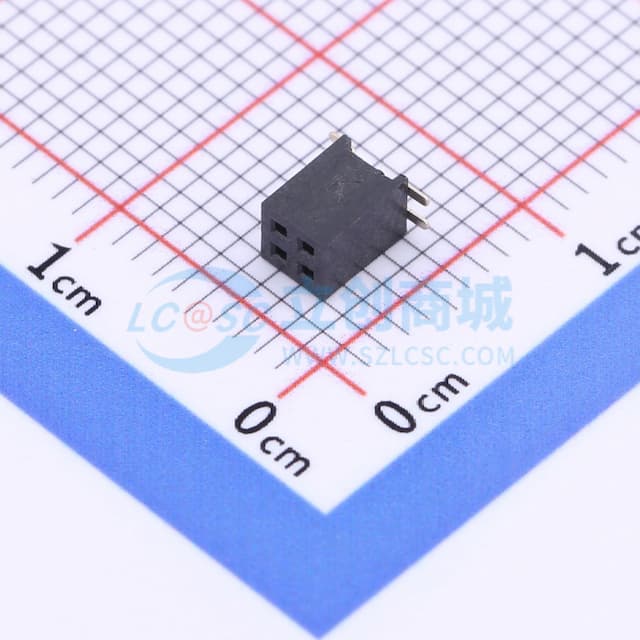 2x2P 间距:1.27mm 立贴实物图