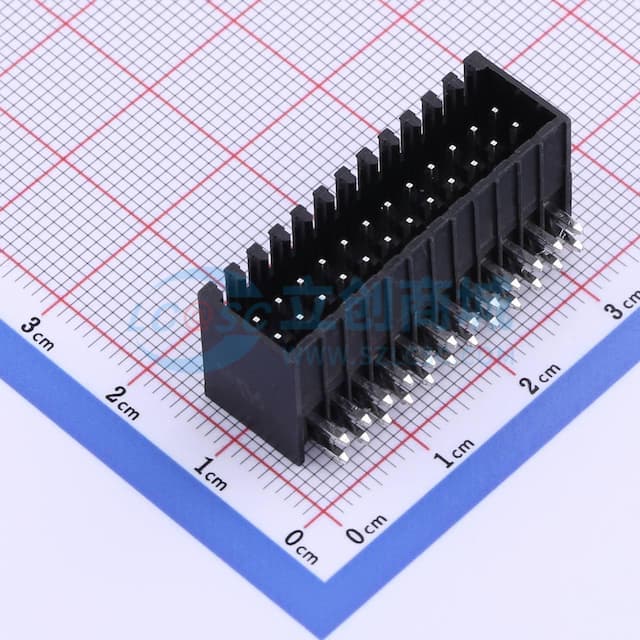 黑色 2x12P 2.54mm 排数:2 每排P数:12实物图