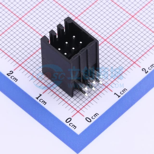 【插件】黑色 2x3P 2.54mm 排数:2 每排P数:3实物图