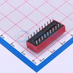 2.54mm 宽体红色10位插件拨码开关缩略图