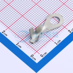 闭环形舌形端子，18 - 14 AWG，#10螺柱尺寸，5 mm螺柱直径，开口桶形，直型，镀锡，无绝缘缩略图