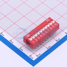 2.54mm 宽体红色10位插件拨码开关缩略图