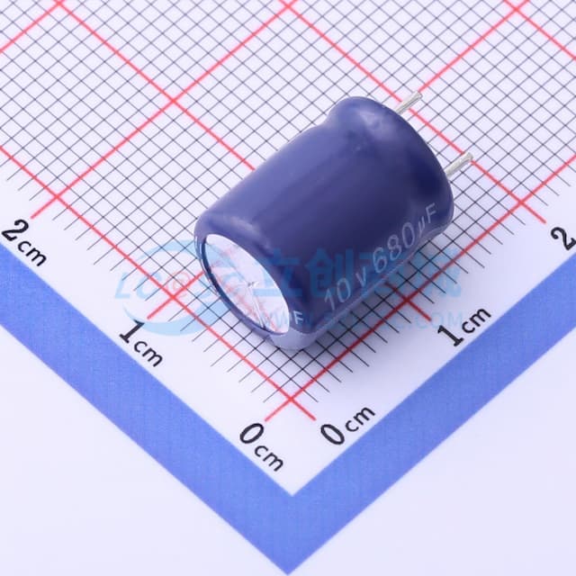 680uF ±20% 10V CLEAR 紫色PET实物图