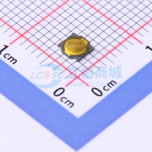 轻触开关3.7*3.7*0.35H-J 250gf 带三点编带实物图