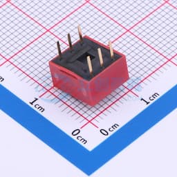 2.54mm 宽体红色3位插件拨码开关缩略图