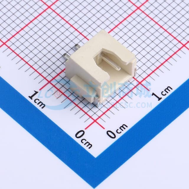 1x2P 间距:2.54mm 卧贴实物图