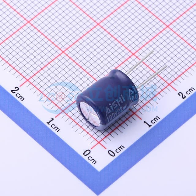 22uF ±20% 100V CLEAR 紫色PET实物图